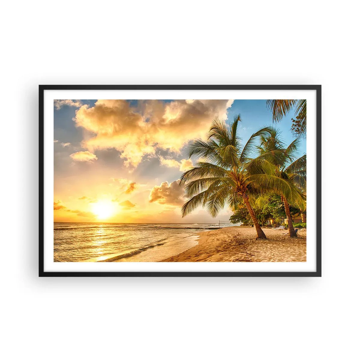 Plakat i sort ramme - Evig sommer, altid en ferie - 91x61 cm