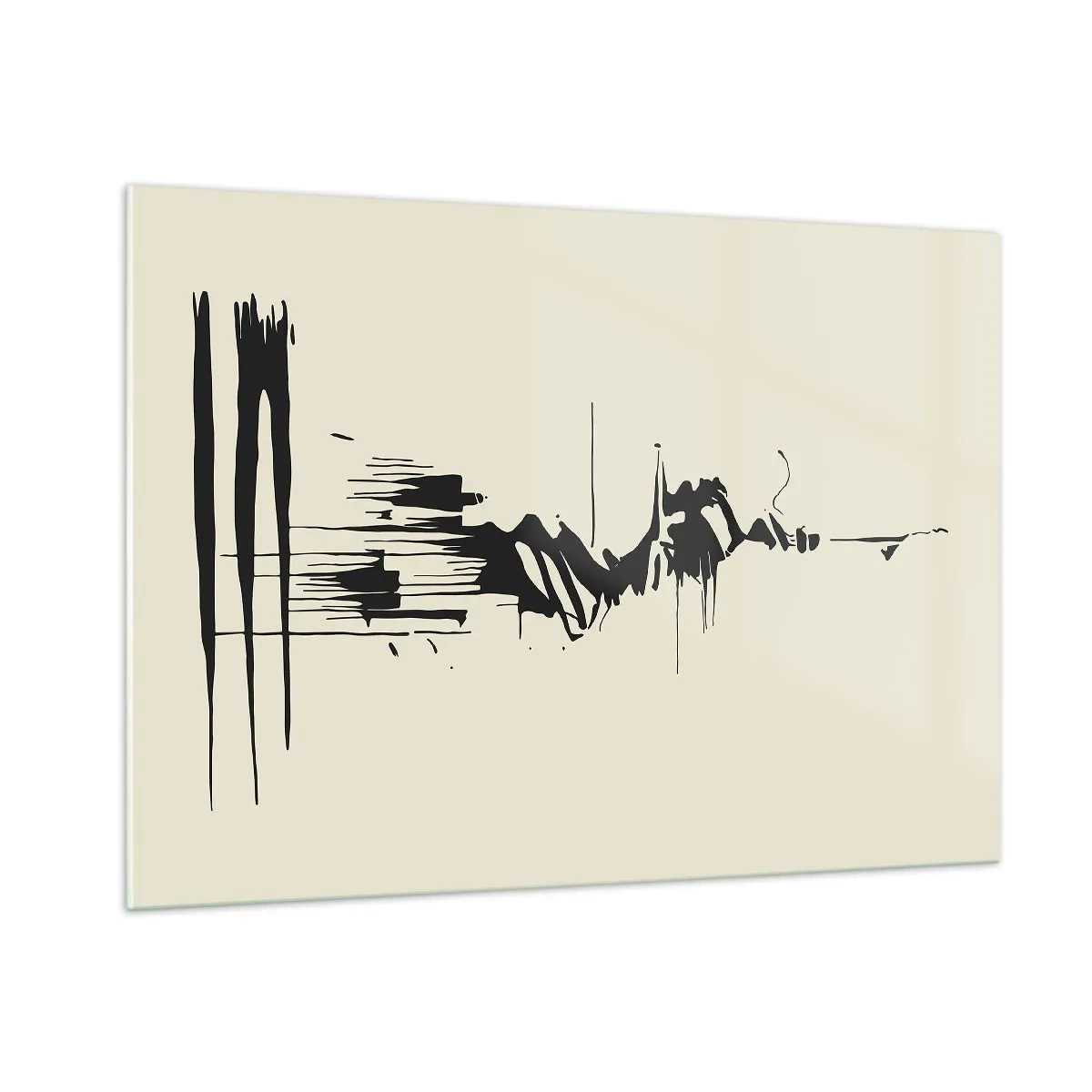 Billede på glas - Skyndsom abstraktion - 100x70 cm