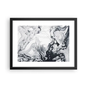 Plakat i sort ramme - Jordens indre - 40x30 cm