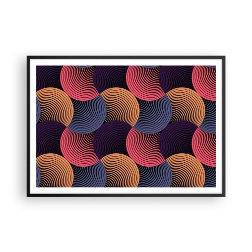 Plakat i sort ramme - I en cirkulær rytme - 100x70 cm