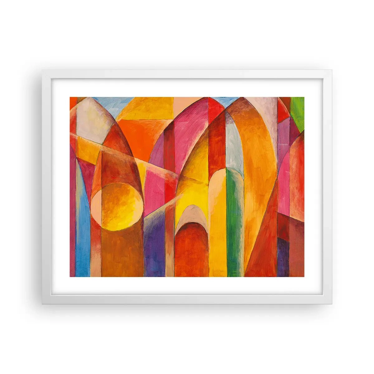 Plakat i hvid ramme - Solens katedral - 50x40 cm