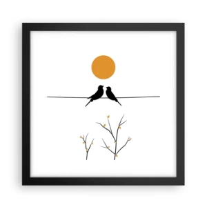 Plakat i sort ramme - Nattergal - 30x30 cm