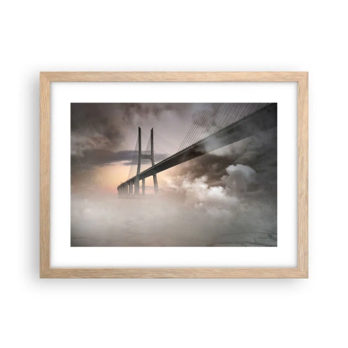 Plakat i ramme af lyst egetræ - På en flod, der ikke eksisterer - 40x30 cm