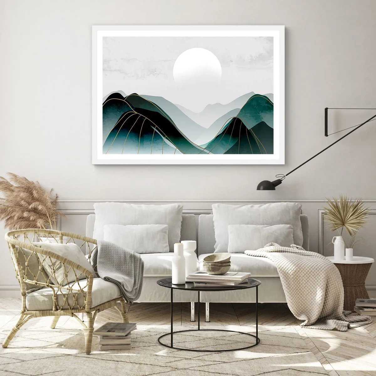 Plakat i hvid ramme - I fuld majestæt - 70x50 cm