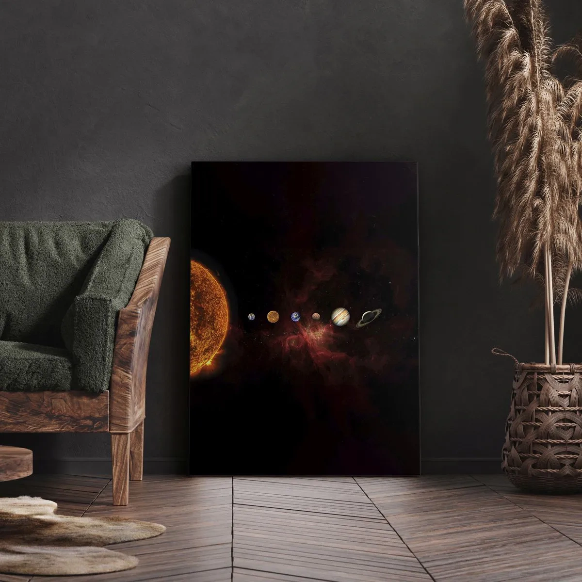Lærredstryk - Billede på lærred - Vores nabolag - 50x70 cm