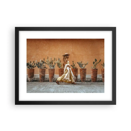 Plakat i sort ramme - I en hippieagtig stil - 40x30 cm