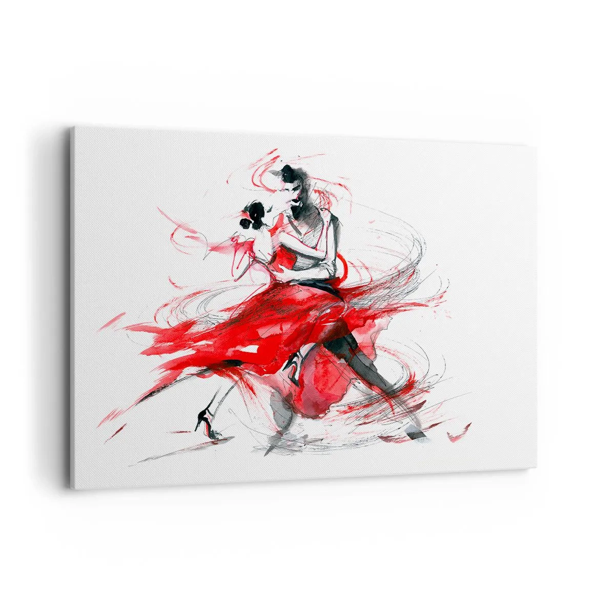 Lærredstryk - Billede på lærred - Tango - passionens rytme - 120x80 cm