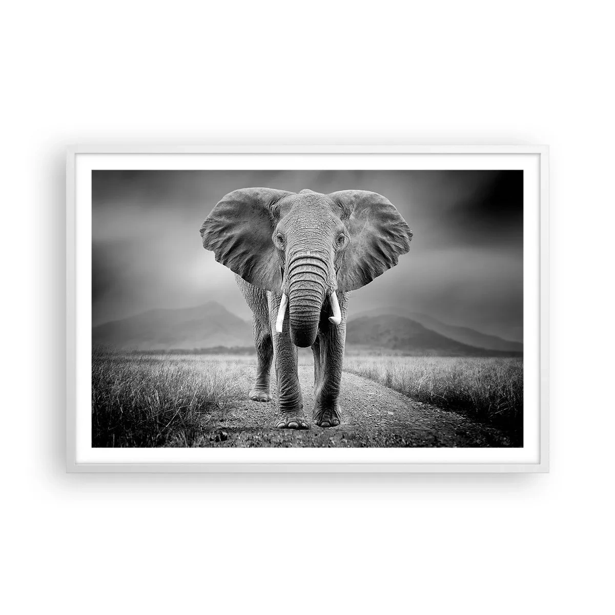 Plakat i hvid ramme - Værten byder velkommen til - 91x61 cm