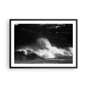 Plakat i sort ramme - Udfordring accepteret! - 70x50 cm