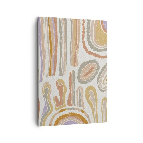 Lærredstryk - Billede på lærred - Farverige tværsnit - 50x70 cm