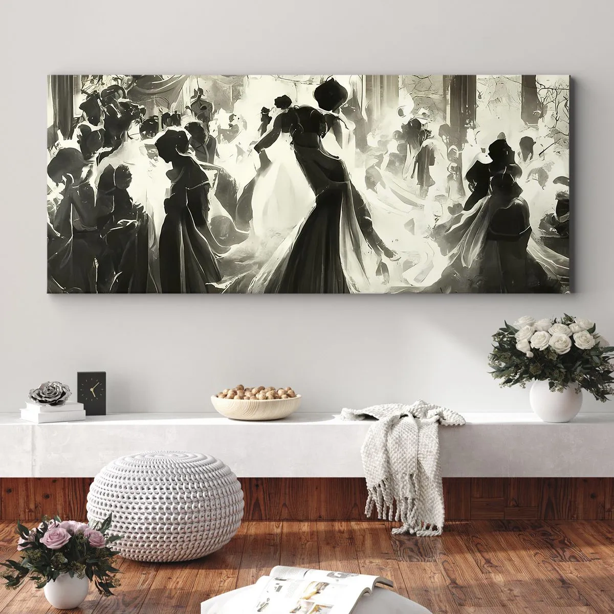 Lærredstryk - Billede på lærred - Den store maskerade - 100x40 cm