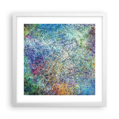 Plakat i hvid ramme - Så enkelt er det ikke - 40x40 cm