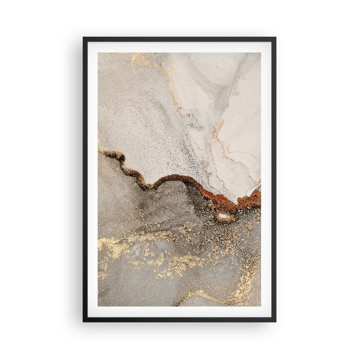 Plakat i sort ramme - På farvegrænsen - 61x91 cm