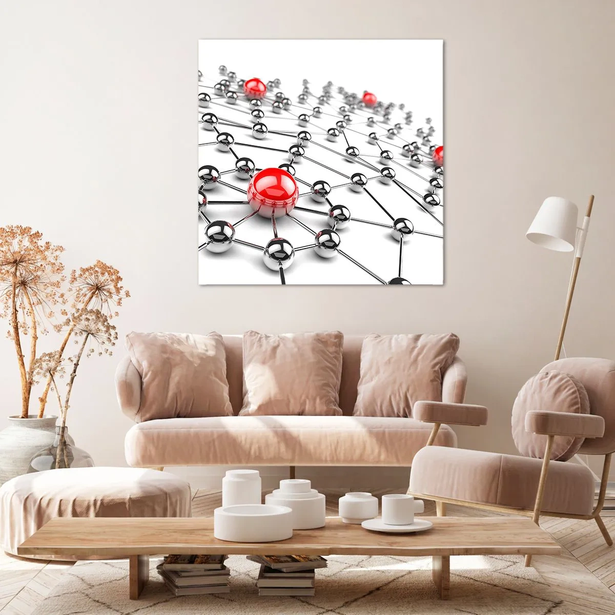 Lærredstryk - Billede på lærred - Sølvnet - 40x40 cm