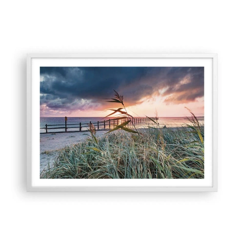 Plakat i hvid ramme - Ikke passerer med vinden - 70x50 cm