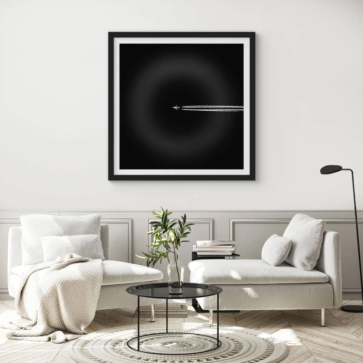 Plakat i sort ramme - Ind i en anden dimension - 30x30 cm