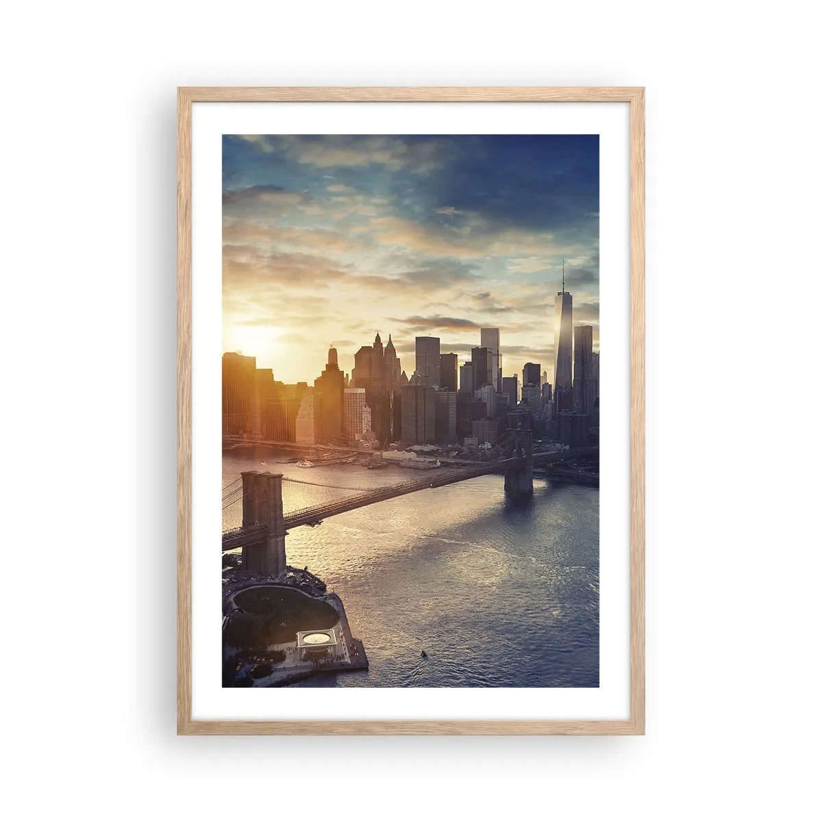 Plakat i ramme af lyst egetræ - Et monument til vestlig kultur - 50x70 cm