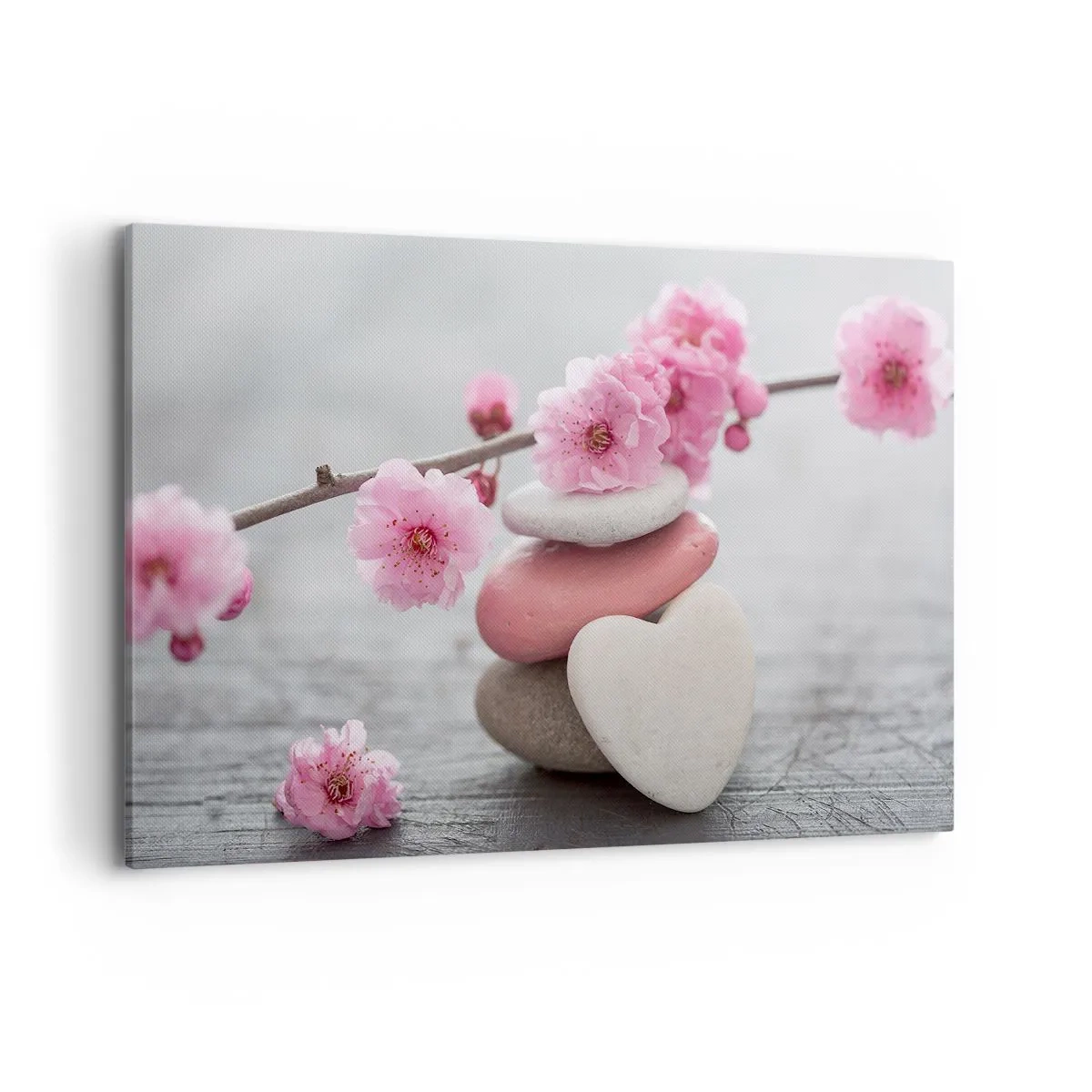 Lærredstryk - Billede på lærred - Kirsebærblomstens lyksalighed - 100x70 cm