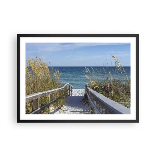 Plakat i sort ramme - I solen, i vinden - 70x50 cm