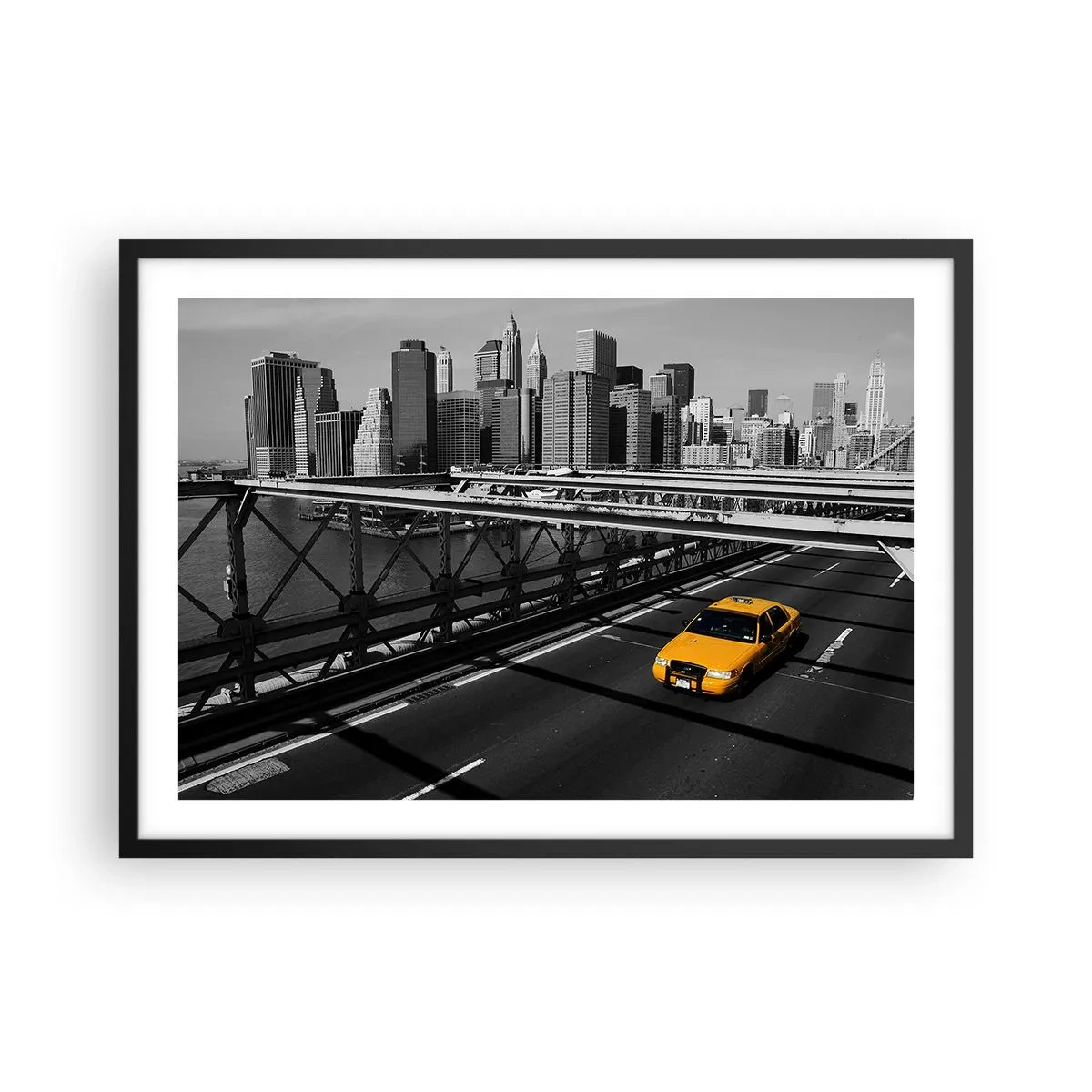 Plakat i sort ramme - Storbyens farve - 70x50 cm
