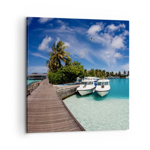 Lærredstryk - Billede på lærred - Og dog findes paradiset - 60x60 cm