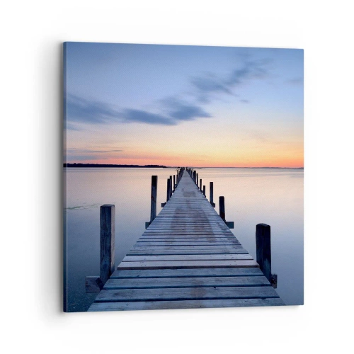 Lærredstryk - Billede på lærred - Den rolige skumringstid - 70x70 cm