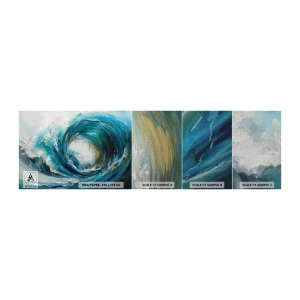Prøve Fototapet Premium Canvas - Havets portal - Ocean, Bølge, Stykke - 100x30 cm