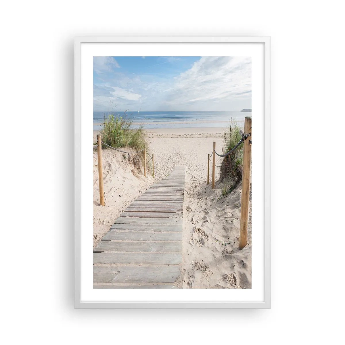 Plakat i hvid ramme - Ud over horisonten - 50x70 cm
