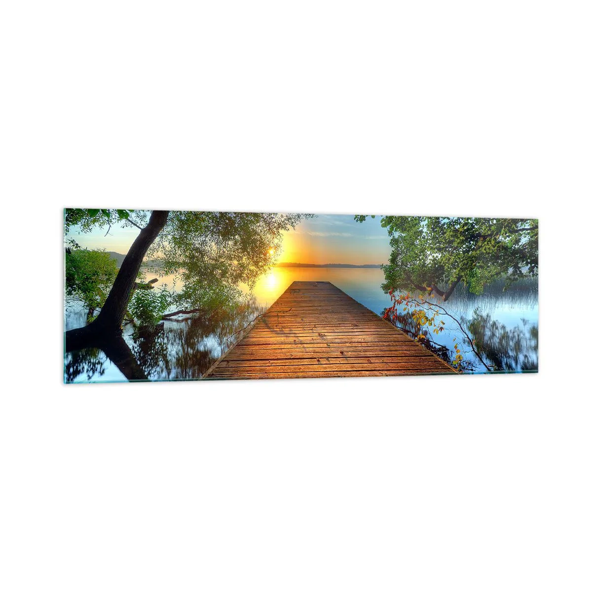 Billede på glas - Tag dig god tid, sæt dig ned - 160x50 cm