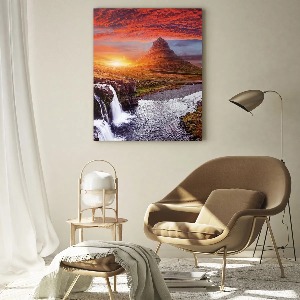 Billede på glas - En udsigt over Midgård - 50x70 cm