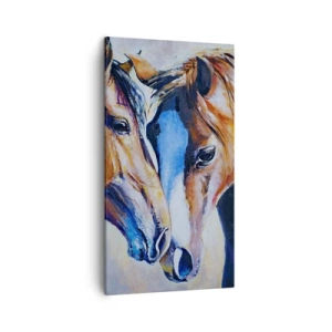 Lærredstryk - Billede på lærred - Er det venskab, er det kærlighed? - 45x80 cm