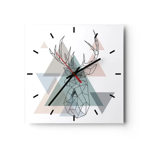 Vægur, Uret - I en geometrisk skov - 30x30 cm