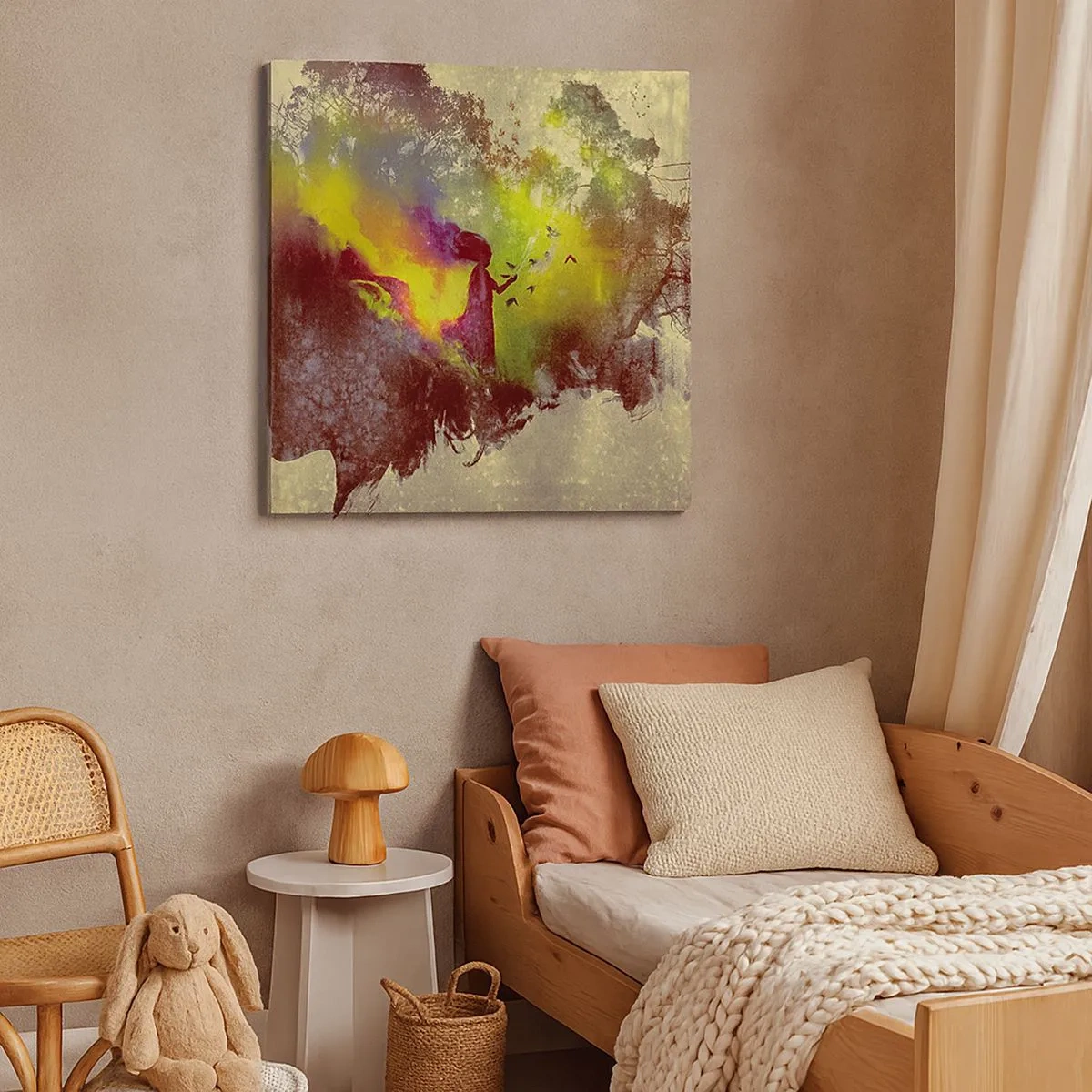 Lærredstryk - Billede på lærred - Moder Natur - 30x30 cm