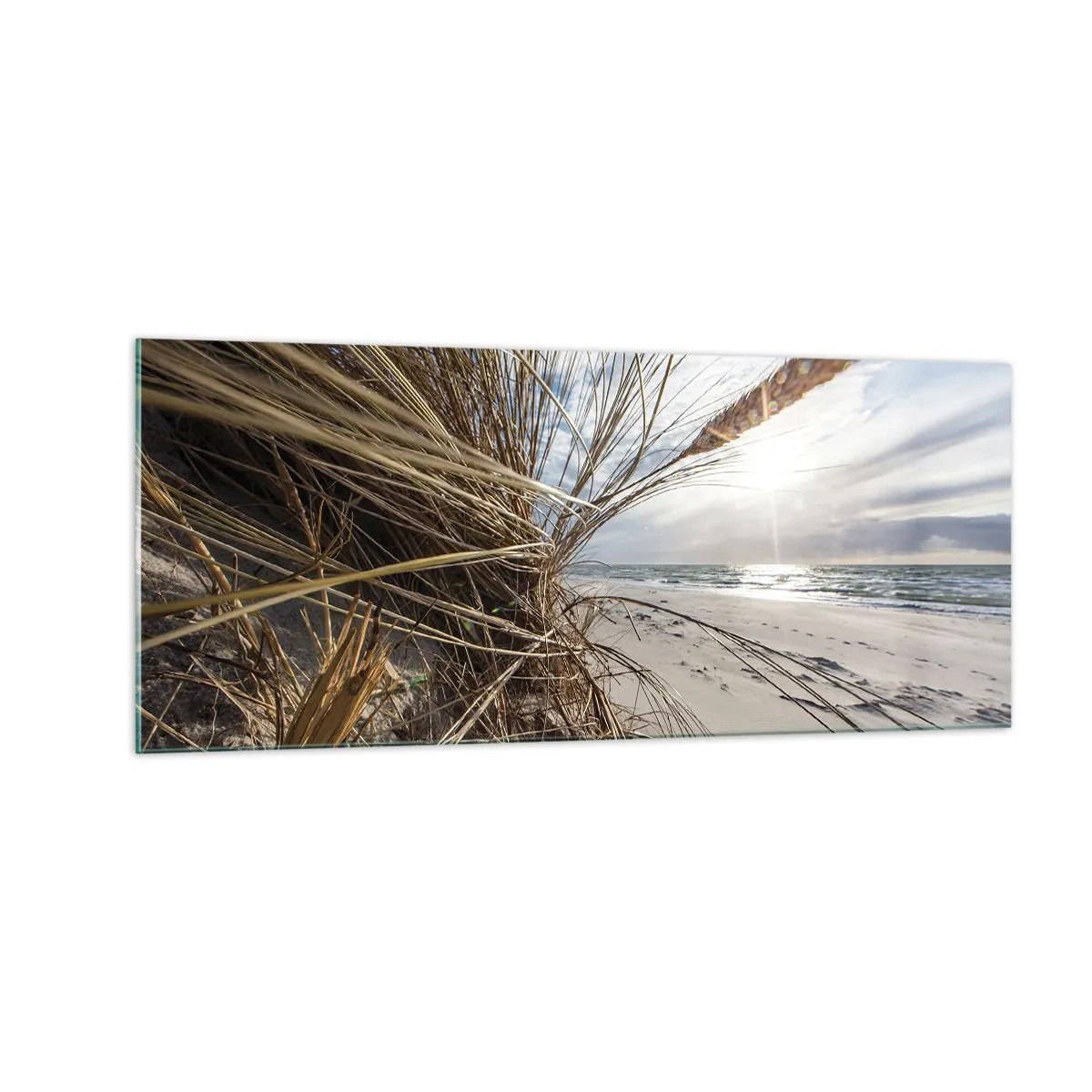 Billede på glas - Et møde mellem elementerne - 100x40 cm