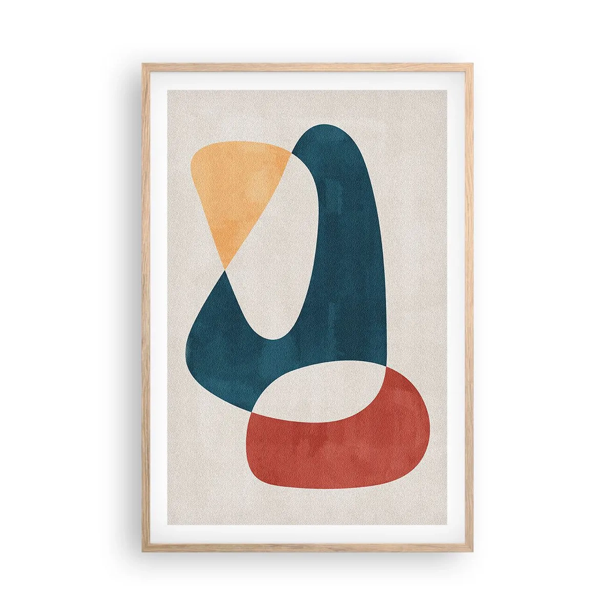 Plakat i ramme af lyst egetræ - Påvirkninger og metamorfoser - 61x91 cm