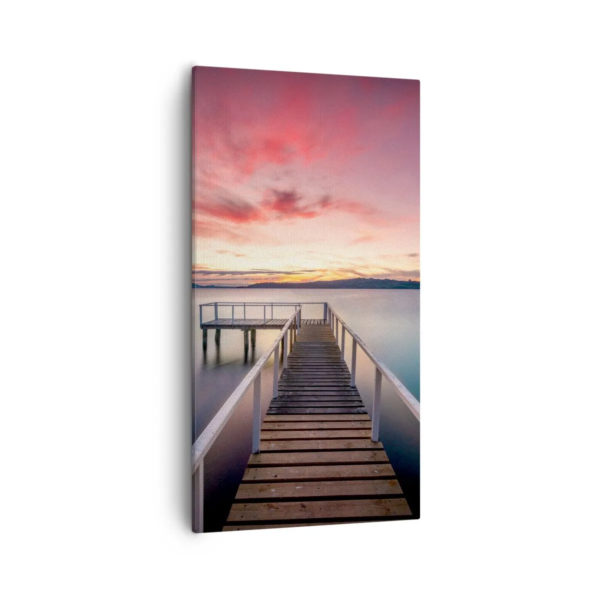 Lærredstryk - Billede på lærred - Aftenens blide flamme - 55x100 cm