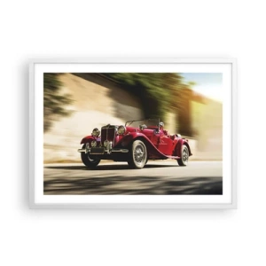 Plakat i hvid ramme - Smukkere end Nike fra Samothrake - 70x50 cm