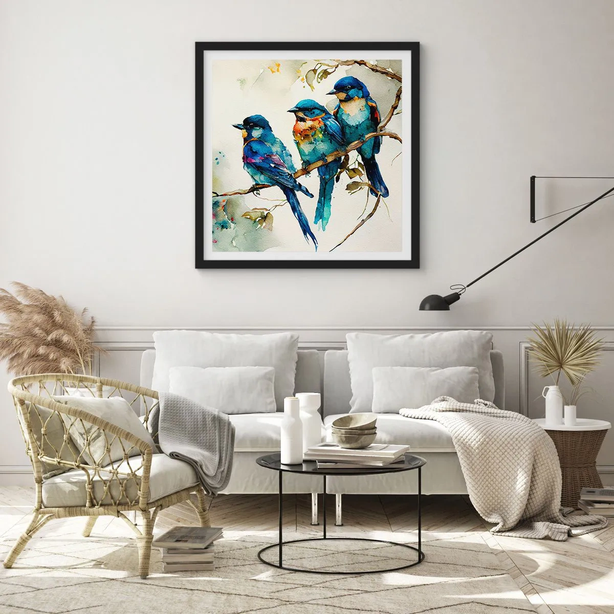 Plakat i sort ramme - Er han fornærmet? - 40x40 cm