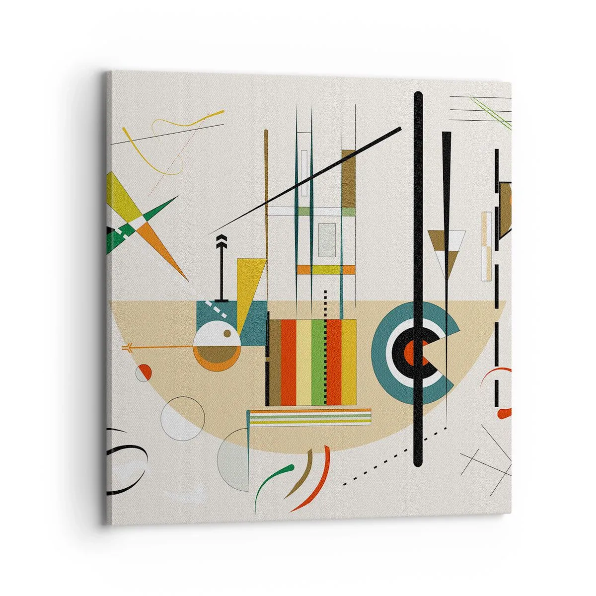 Lærredstryk - Billede på lærred - Og verden griner - 70x70 cm