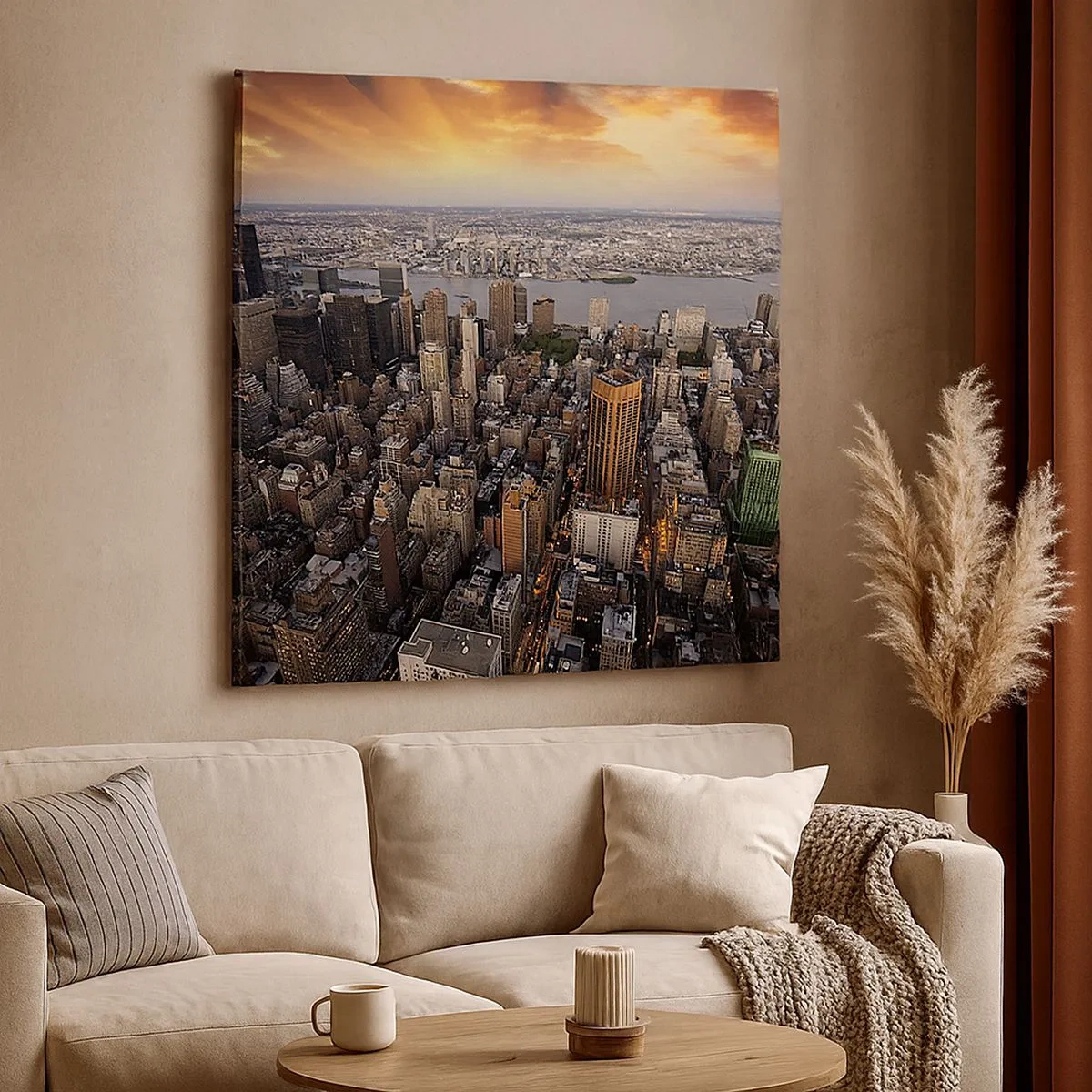 Lærredstryk - Billede på lærred - Tidens bankende hjerte - 30x30 cm