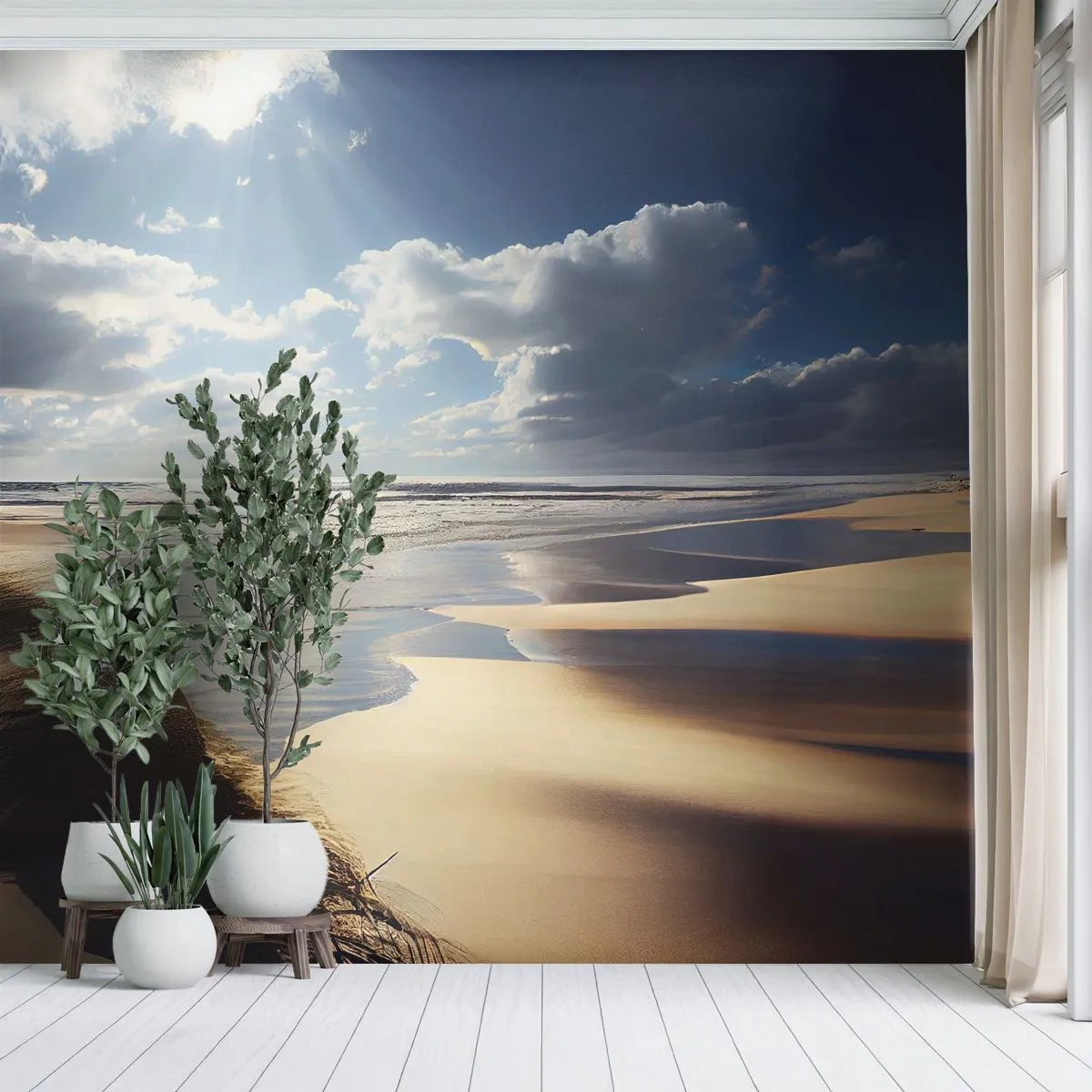 Fototapet Premium Sand - Strand, vild strand - Strand, Hav, Klitter - 250x175 cm