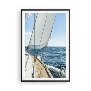 Plakat i sort ramme - Ahoj , eventyr - 61x91 cm