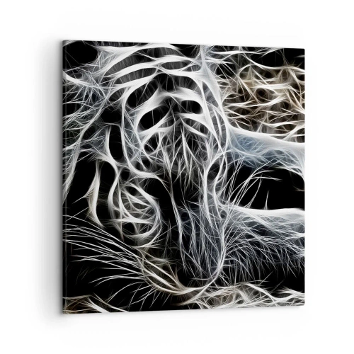 Lærredstryk - Billede på lærred - En undersøgelse af kattens lethed - 50x50 cm