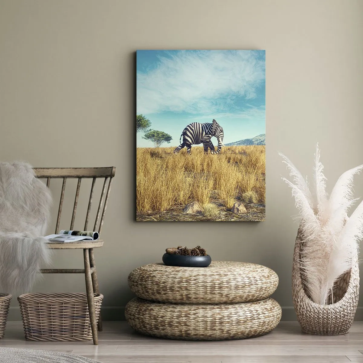 Lærredstryk - Billede på lærred - Grå er ikke længere på mode - 50x70 cm