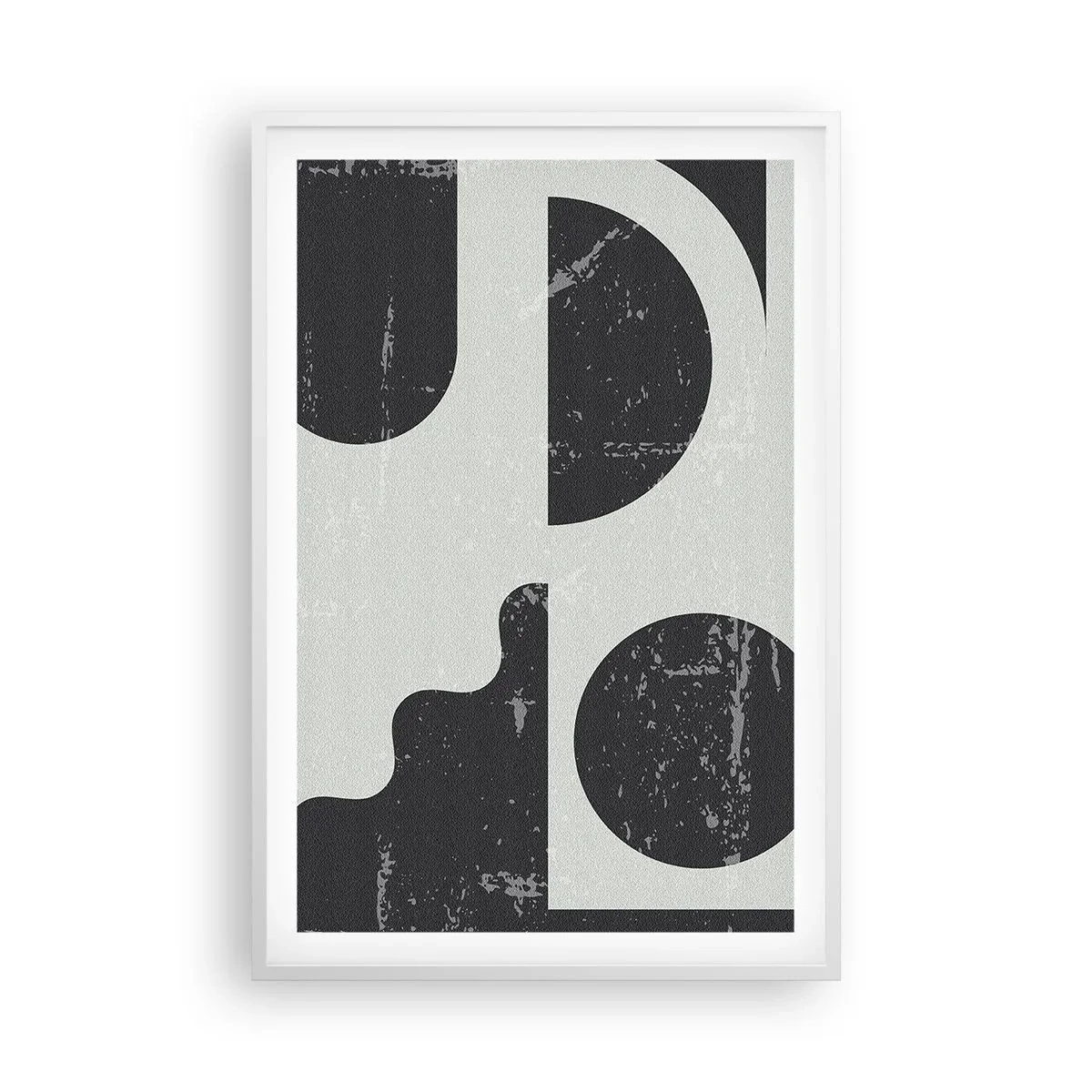 Plakat i hvid ramme - Komposition over og under - 61x91 cm
