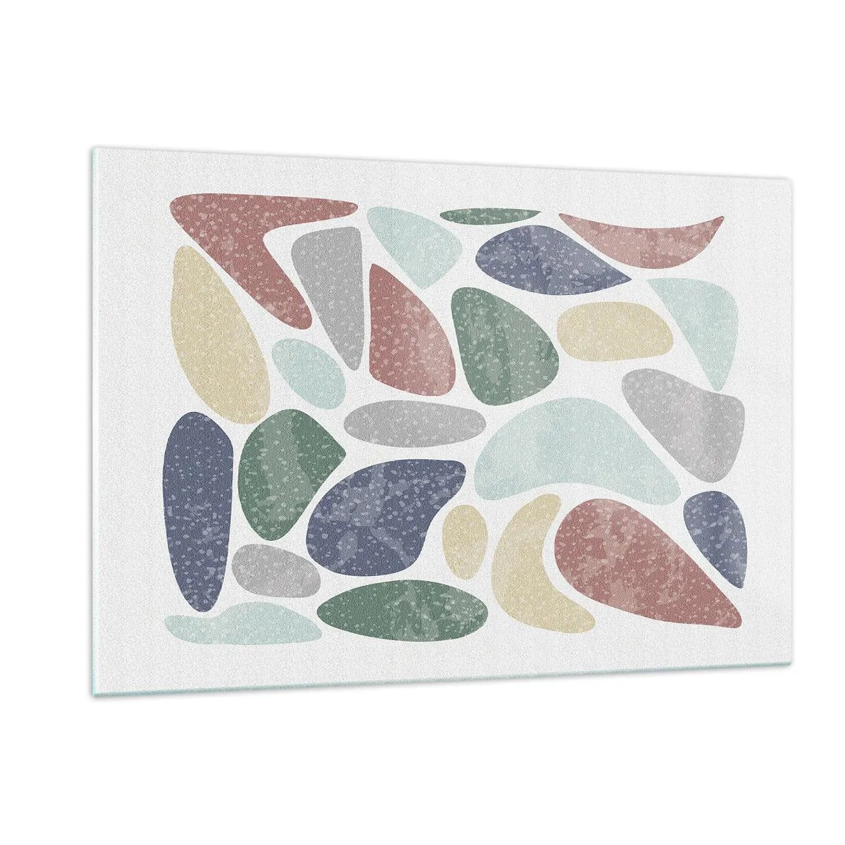 Billede på glas - Mosaik af pulveriserede farver - 120x80 cm
