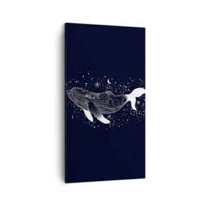 Lærredstryk - Billede på lærred - I universets ocean - 45x80 cm