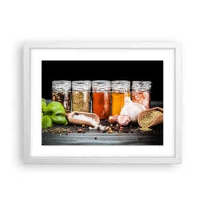 Plakat i hvid ramme - For at livet kan smages - 40x30 cm