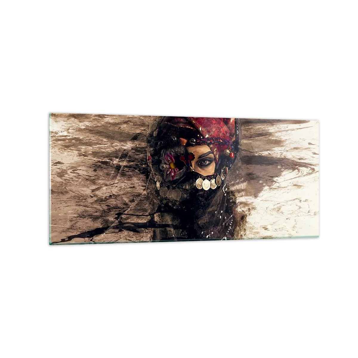 Billede på glas - Foruroligende for at sige det mildt - 120x50 cm