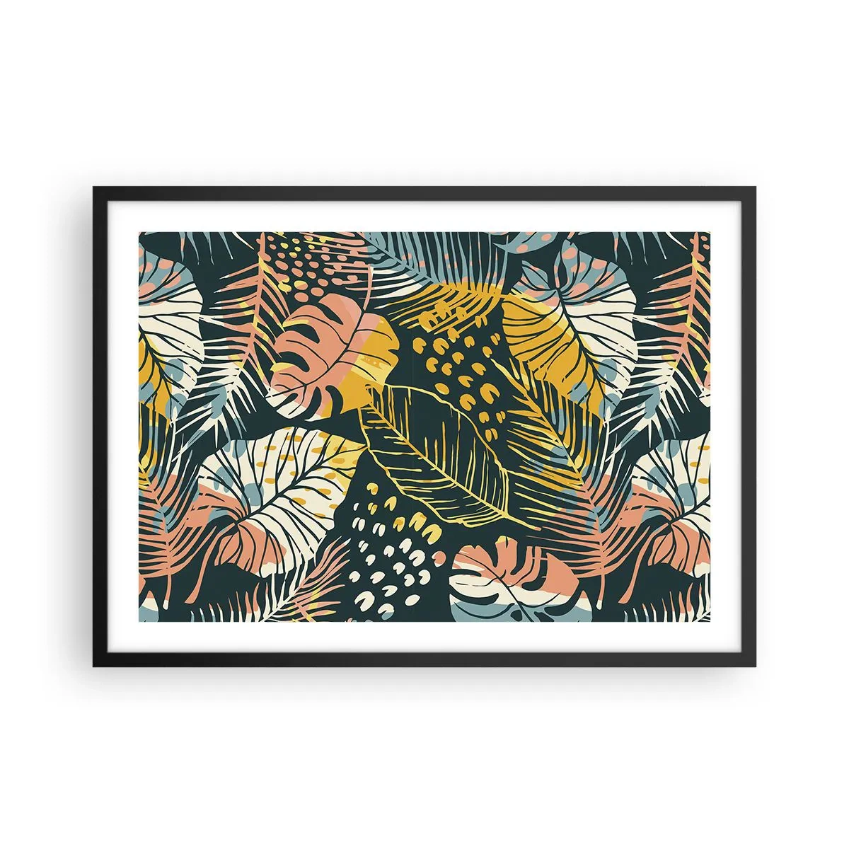 Plakat i sort ramme - Løvrig fantasi - 70x50 cm